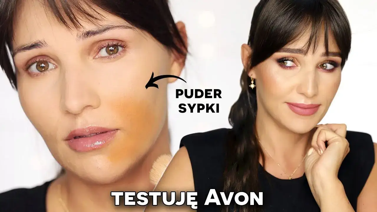 Aplikacja perełek rozświetlających Avon przed i po