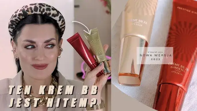 kobieta testuje krem bb na żuchwie