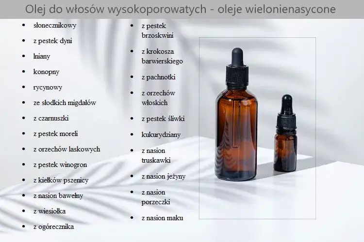 oleje do włosów wysokoporowatych porównanie