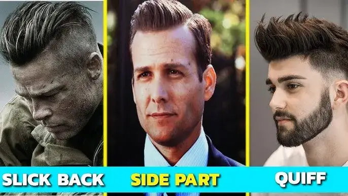 klasyczne męskie fryzury pomadą slick back quiff